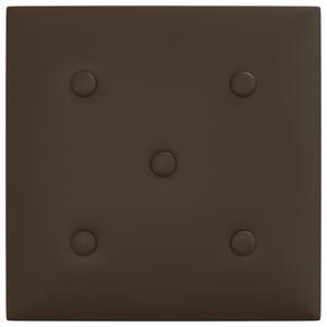 VidaXL 12 db barna műbőr fali panel 30 x 30 cm 1,08 m²