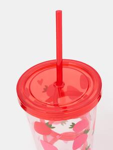 Sinsay - Többször használható pohár szívószállal - piros