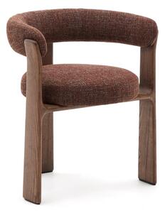 Barna kőrisfa karfás étkezőfotel Granite – Kave Home