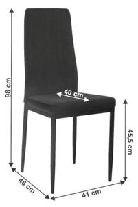 Étkező szék, sotétszürke/fekete, ENRA