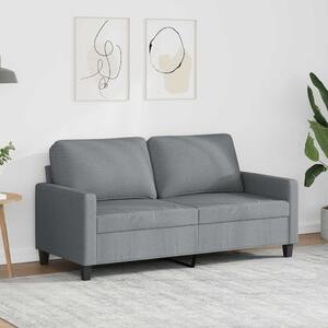 Kétszemélyes világosszürke szövetkanapé 140 cm