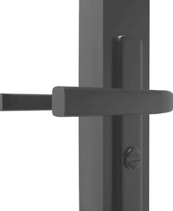 VidaXL fekete ESG üveg és alumínium beltéri ajtó 102,5 x 201,5 cm