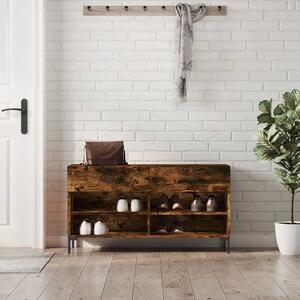 Füstös tölgy színű szerelt fa cipőpolc 102x35x55 cm