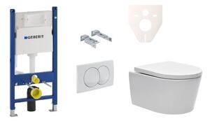 Fali WC szett Geberit előtétfalas szereléshez + SAT Brevis WC SIKOGES5W0