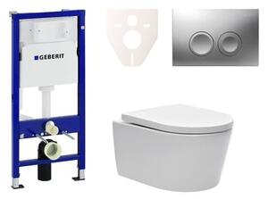 Fali WC szett Geberit előtétfalas szereléshez + SAT Brevis WC SIKOGES6W3
