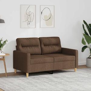 Kétszemélyes barna szövetkanapé 120 cm