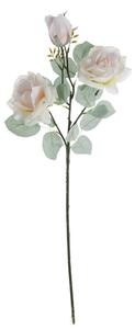 Selyemvirág rózsa ág 3 fejjel, 64.5cm magas - Pezsgő