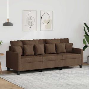 3 személyes barna szövetkanapé 180 cm