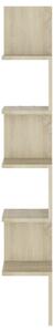 VidaXL sonoma-tölgyszínű forgácslap fali sarokpolc 20 x 20 x 127,5 cm