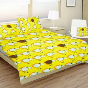 Gyermek pamut ágynemű Báránysárga TiaHome - Detský set 130x90cm + 65x45cm