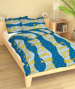 Gyerek pamut lepedők Zsiráf kék TiaHome - Detský set 130x90cm + 65x45cm