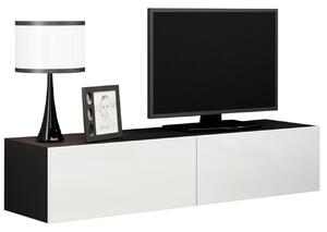 BUTORLINE TV szekrény 140 GOVI VG4C fekete / fehér fényes
