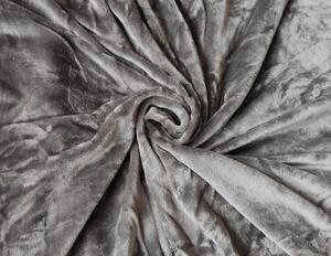 Szürke mikroplüss sztreccs lepedő 90x200cm TiaHome