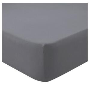 Jersey sötétszürke lepedő TiaHome - 200x220cm