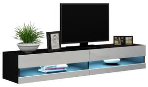 BUTORLINE TV szekrény 180 VIGO NEW VG9C fekete / fehér fényes