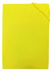 Jersey sárga lepedő TiaHome - 70x140cm