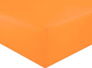 Jersey narancssárga lepedő TiaHome - 70x140cm