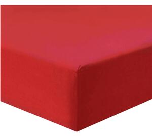 Jersey piros lepedő TiaHome - 70x140cm