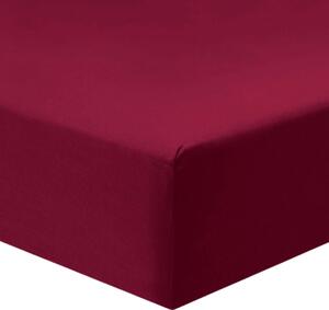 Jersey bordó lepedő TiaHome - 70x140cm