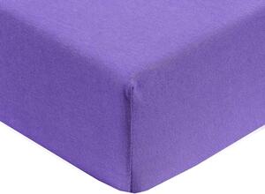 Jersey lila lepedő TiaHome - 200x220cm
