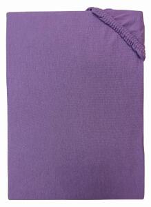 Jersey lila lepedő TiaHome - 70x140cm