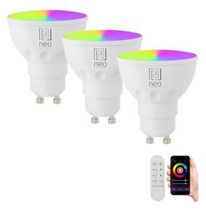 Immax Neo Immax NEO 07724CDO-KÉSZLET 3xLED RGB Dimmelhető izzó GU10/6W/230V Wi-Fi Tuya + távirányító IM1307