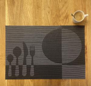 Tányér alátét deluxe food sötétszürke 34x45cm TiaHome