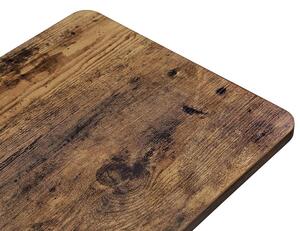Henry kerekes tálalóasztal ipari stílusban, 50x35x62cm, barna
