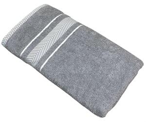 Frottír törölköző deluxe Monaco szürke 70x140cm TiaHome