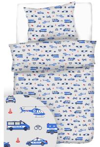 Pamut lepedő Rendőrség TiaHome - Detský set 130x90cm + 65x45cm