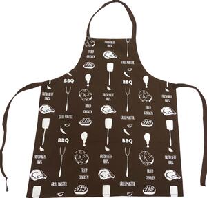Pamut konyhai kötény Grill Master barna TiaHome