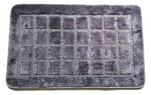 Fürdőszoba szőnyeg kocka sötétszürke 50x80 cm TiaHome