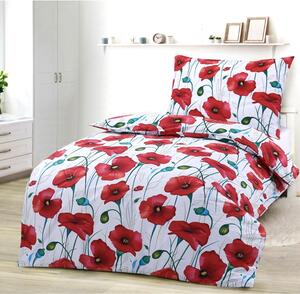 Deluxe pamut lepedők Mákpiros 200x140cm+90x70cm TiaHome