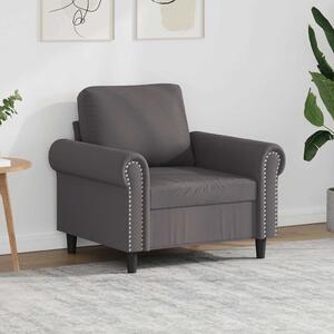 Szürke műbőr kanapészék 60 cm
