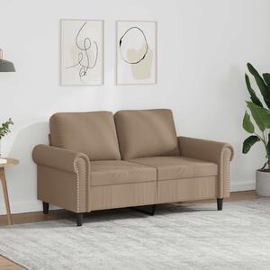 2 személyes cappuccino színű műbőr kanapé 120 cm
