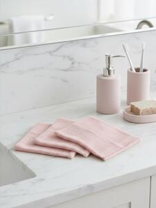 Sinsay - Pamut törölköző szett rojtokkal 3 pack - pasztellpink