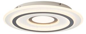 Design mennyezeti lámpa fehér, sötétszürke kerek LED-del, dimmelhető - Taylor