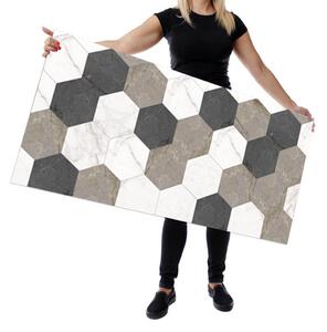Wallplex falburkoló konyhapanel Barna hexagon