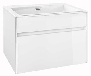 Kielle Nefia - Mosdószekrény 60 cm, 2 fiókos,fényes fehér 50027S600