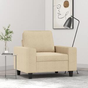 Krémszínű szövet kanapéfotel 60 cm