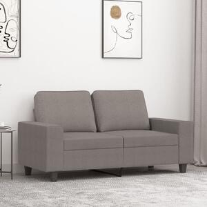 Kétszemélyes fekete szövetkanapé 120 cm