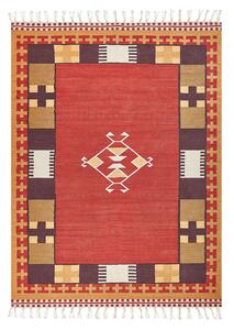 Szőnyeg PARAKAR Színes 140 x 200 cm Pamut Kilim