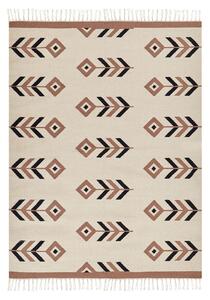 Szőnyeg NIAVAN Bézs 140 x 200 cm Pamut Kilim