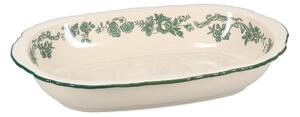 Zöld-elefántcsont színű szervírozó porcelán tányér Cyril – S|P Collection