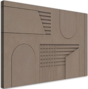 Vászonkép, Barna Relief 3D - 60x40 cm