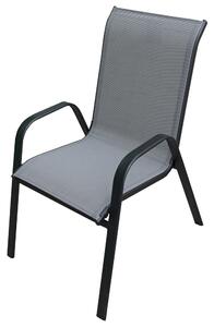 ROJAPLAST XT1012C fém kerti szék, 69 x 55 x 95 cm - szürke (*)