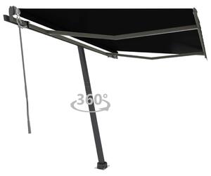 VidaXL antracitszürke automata póznás napellenző 350 x 250 cm