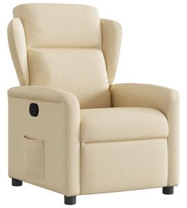 Krémszínű szövet dönthető fotel