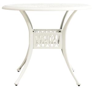 VidaXL fehér öntött alumínium kerti asztal 90 x 90 x 74 cm