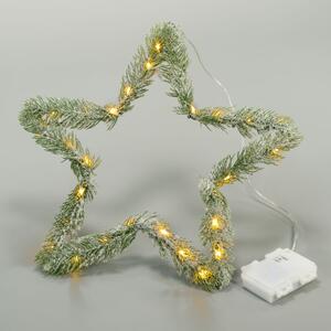 Karácsonyi dekoráció Csillag 30 LED meleg fehér
